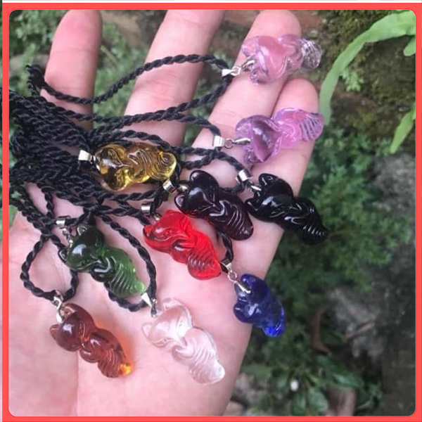 Dây chuyền mặt đá hồ ly 6 đuôi (Chọn màu theo ảnh)