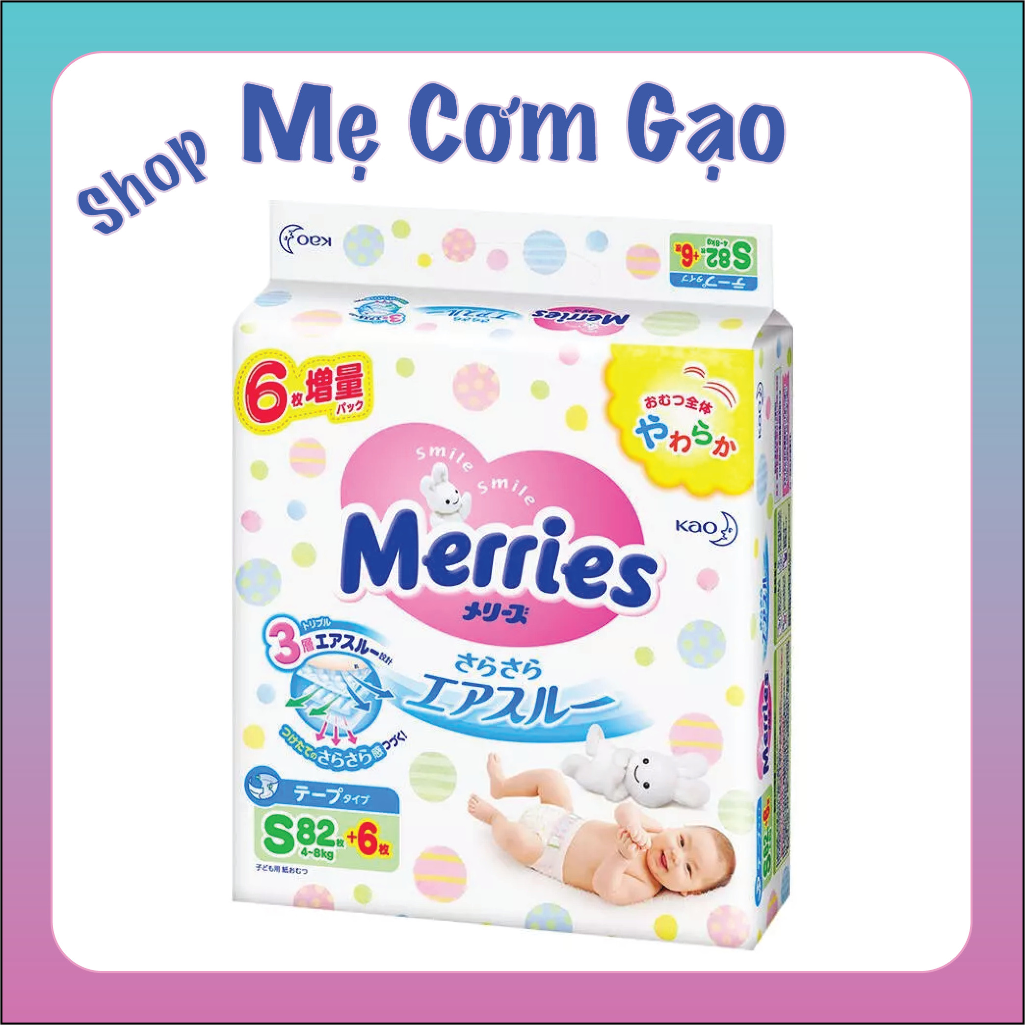 Bỉm tã dán/quần Merries nội địa nhật dán đủ size