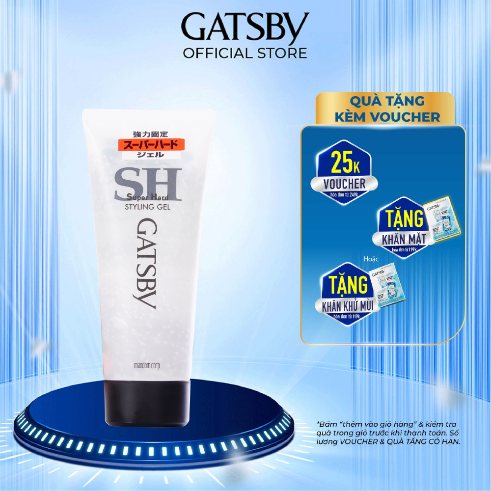 Gel vuốt tóc gatsby styling gel super hard 200g