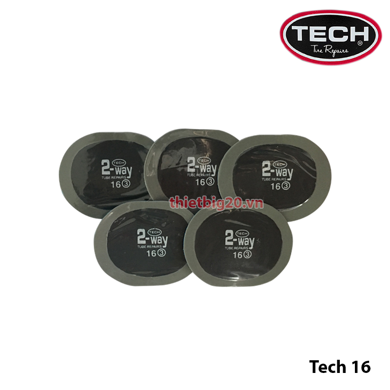 Túi 100 miếng vá săm xe máy Tech 16 (Oval 40x30mm) - Thiết bị G20 phụ kiện chuyên dành cho xe ô tô