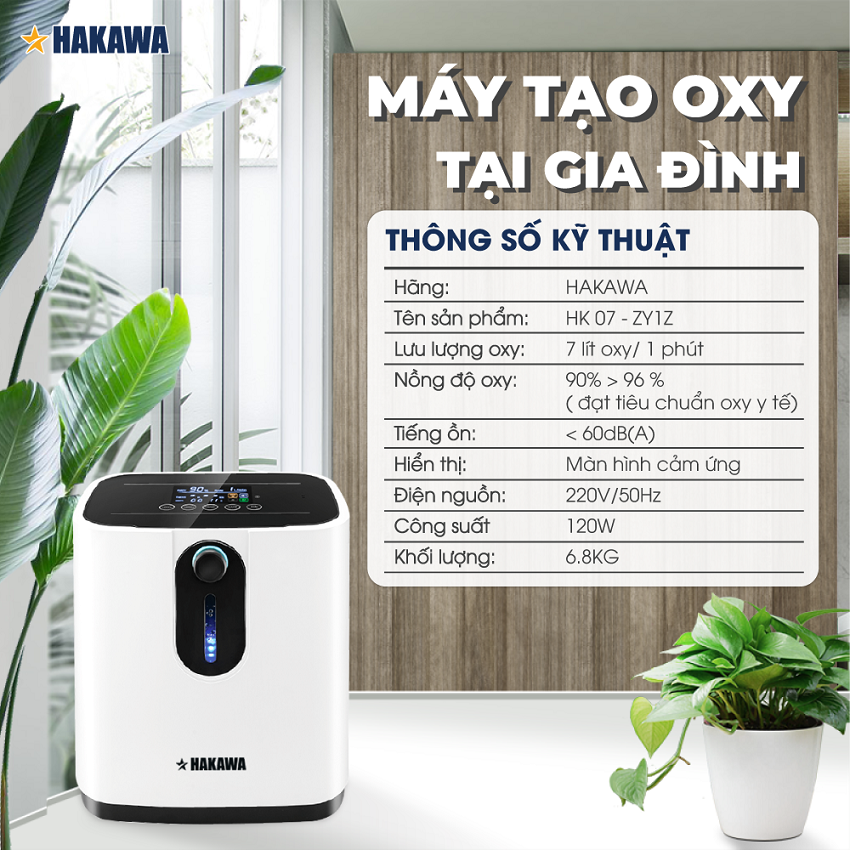 Máy oxy hakawa hk-07 cao cấp, máy tạo oxy y tế – công nghệ nhật bản - phục hồi, nâng cao sức khỏe – bảo hành 24 tháng