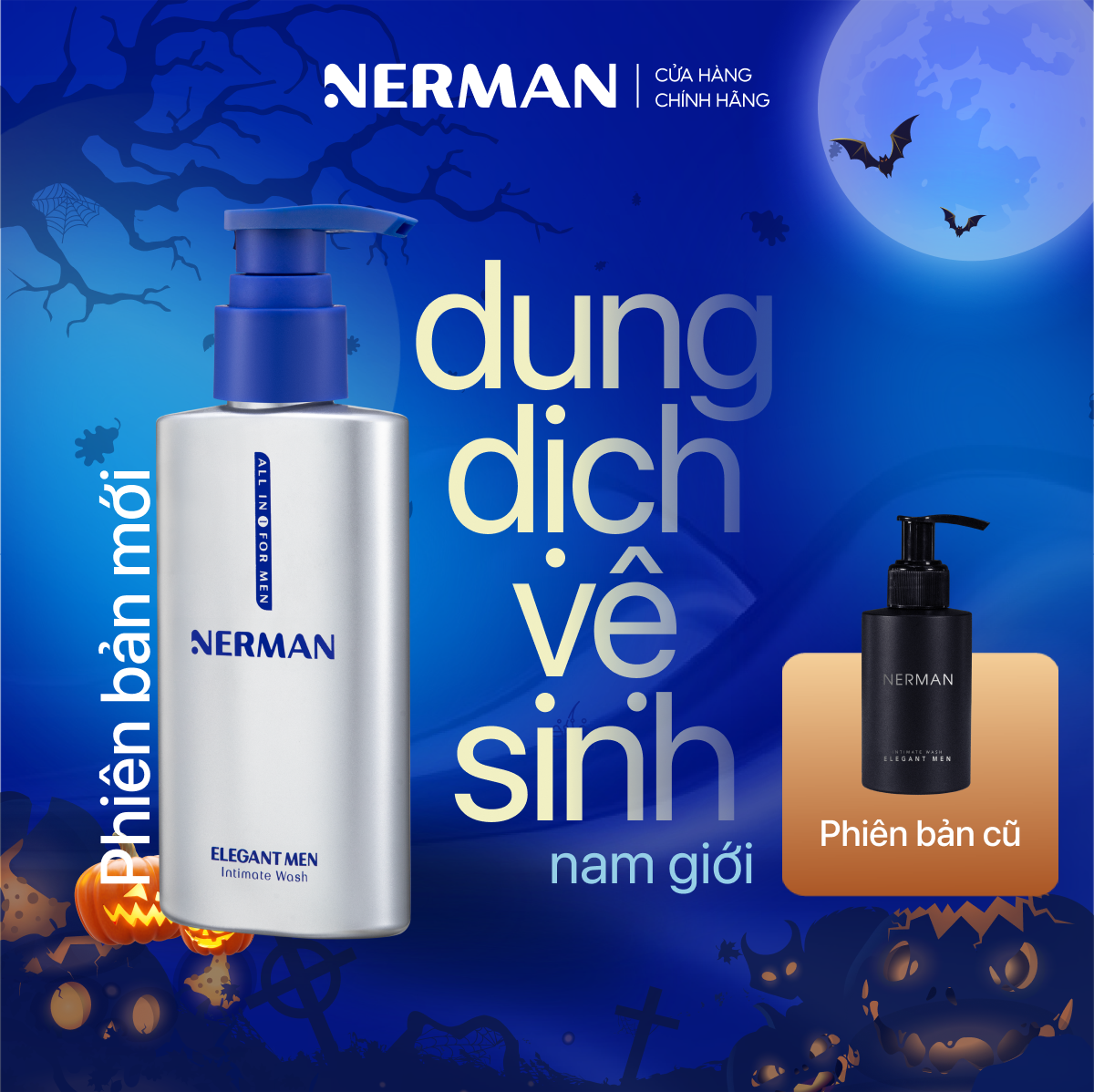 Dung dịch vệ sinh nam giới Nerman Elegant Men Nerman hương nước hoa cao cấp 100ml/ chai