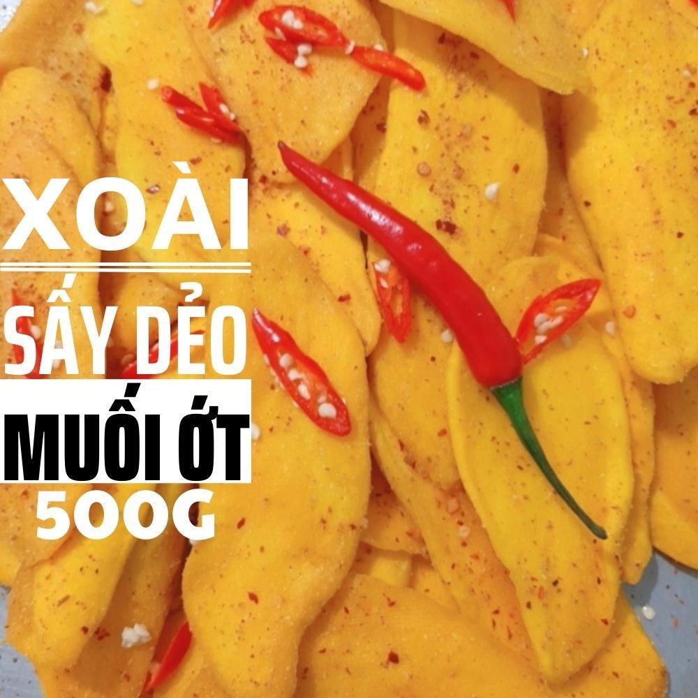Xoài sấy dẻo muối ớt đặc biệt apifood 500gr.