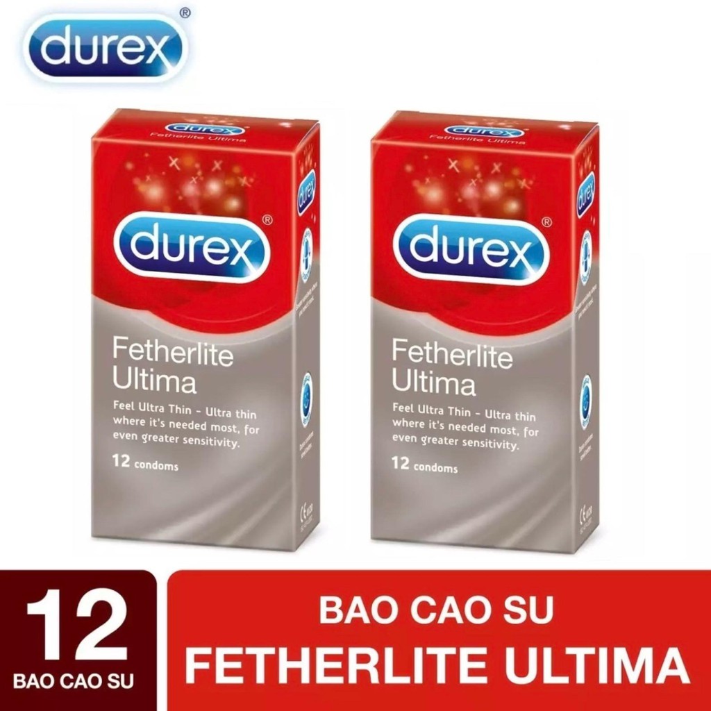 [HCM]COMBO 2 Hộp Bao Cao Su Durex Fetherlite Ultima siêu mỏng 24 Chiếc - Che tên sản phẩm khi giao hàng