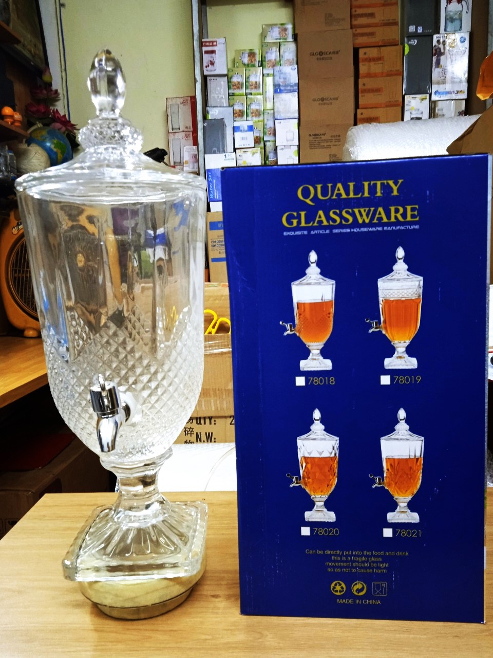 Bình cúp thuỷ tinh cao cấp – 3 lít Đựng rượu, nước hoa quả