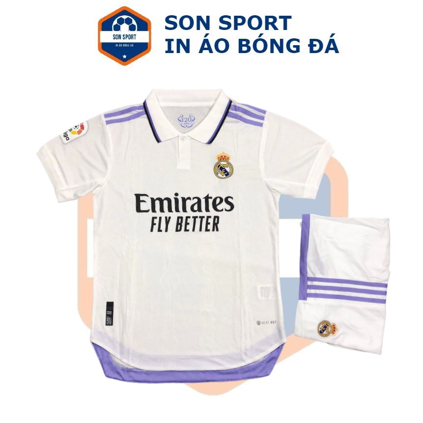 Bộ quần áo bóng đá fex thái clb real madrid trắng
