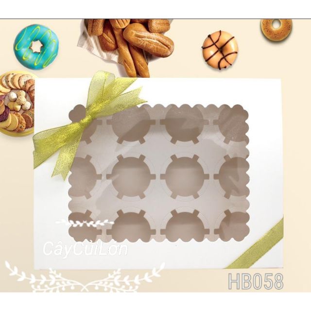 Set 5 hộp cupcake 12 bánh