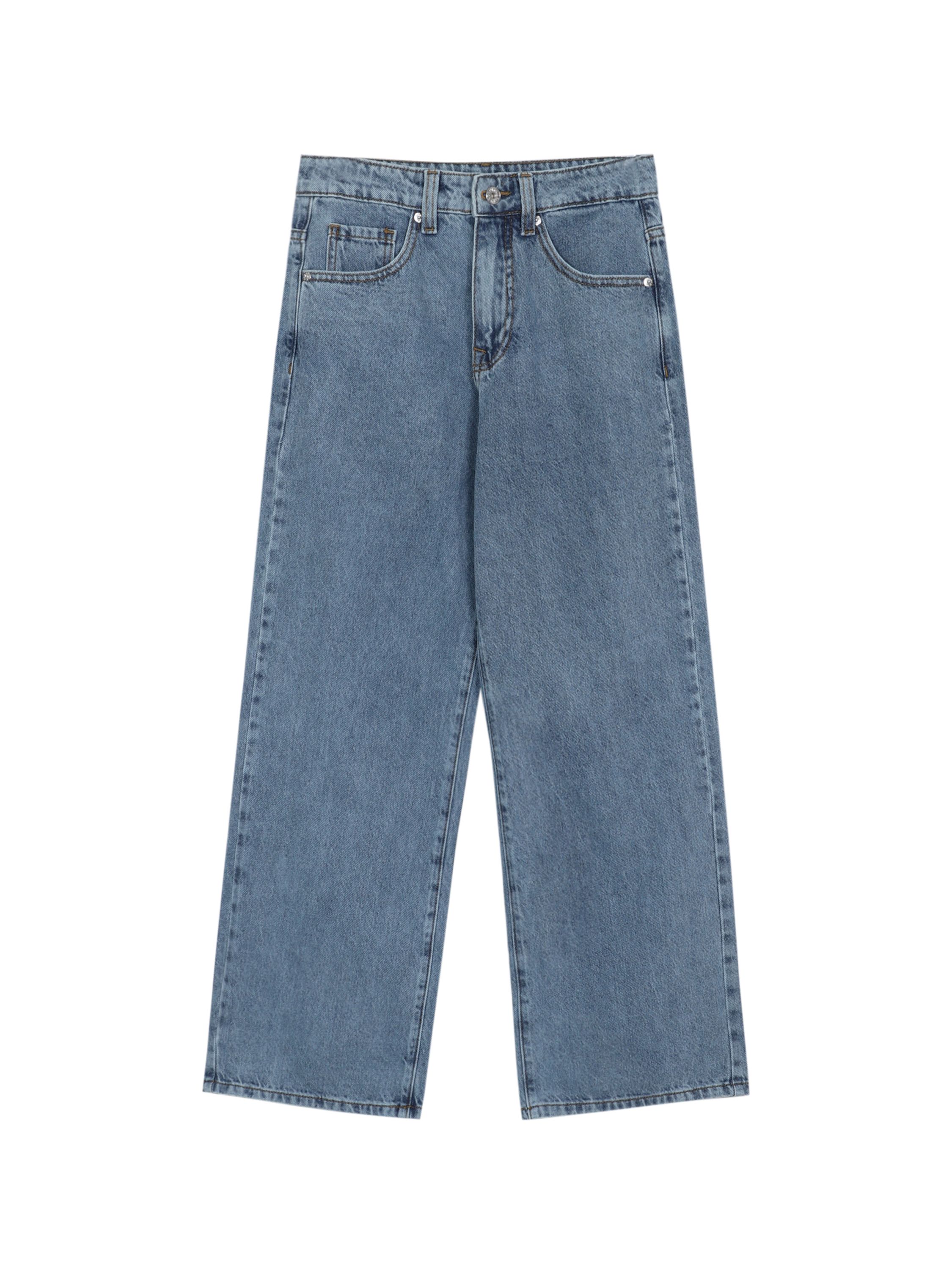 Quần Jean form rộng ống suông - Long Wide Leg Jeans