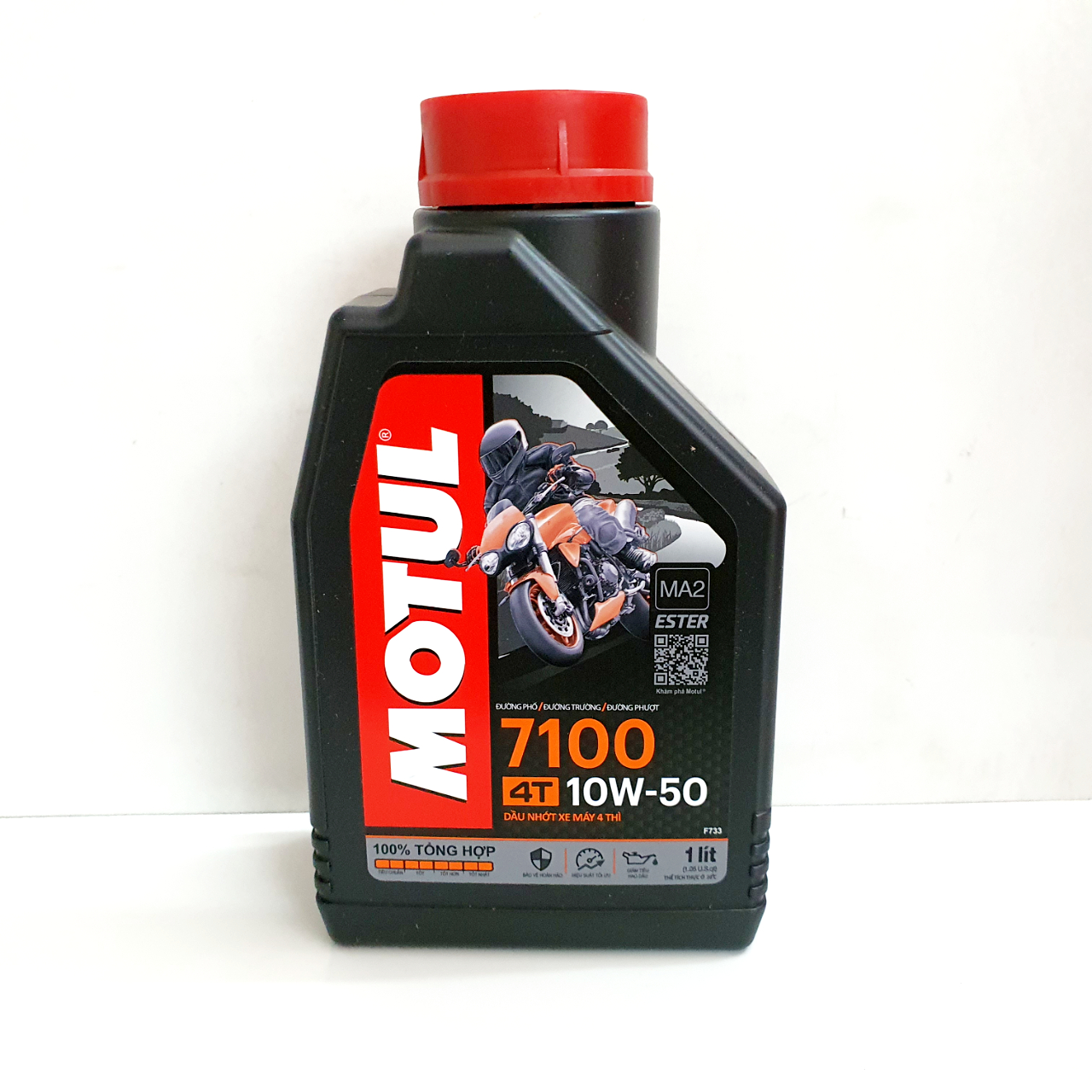 Motul 7100 10W50 1L nhớt tổng hợp 100% dành cho xe số, côn tay