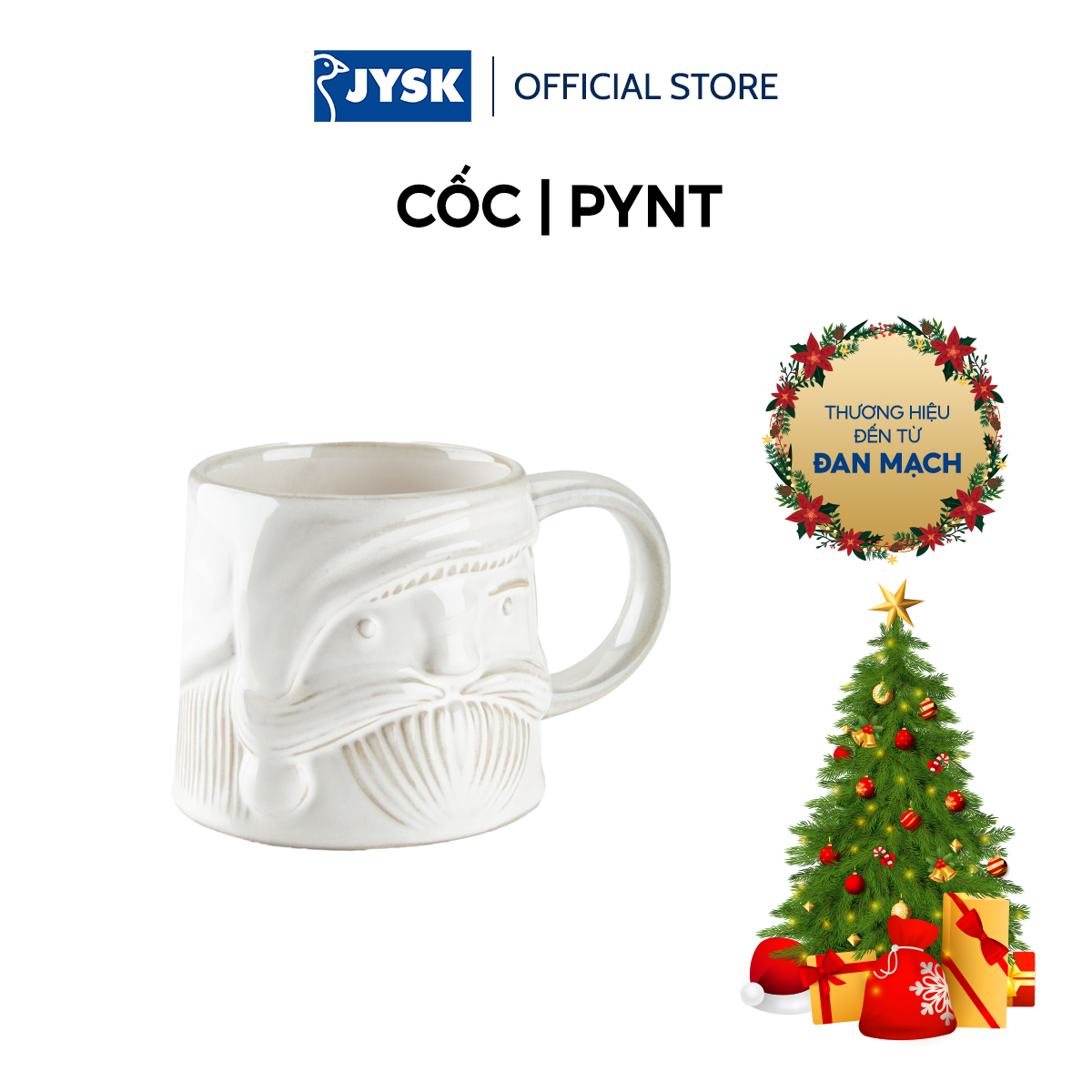 Cốc | JYSK Pynt | gốm | trắng | R15xD10xC9cm