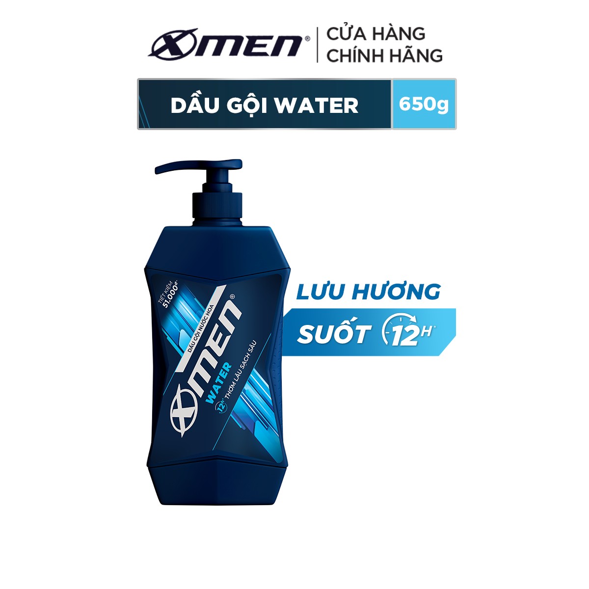 Dầu gội nước hoa x-men water 650g