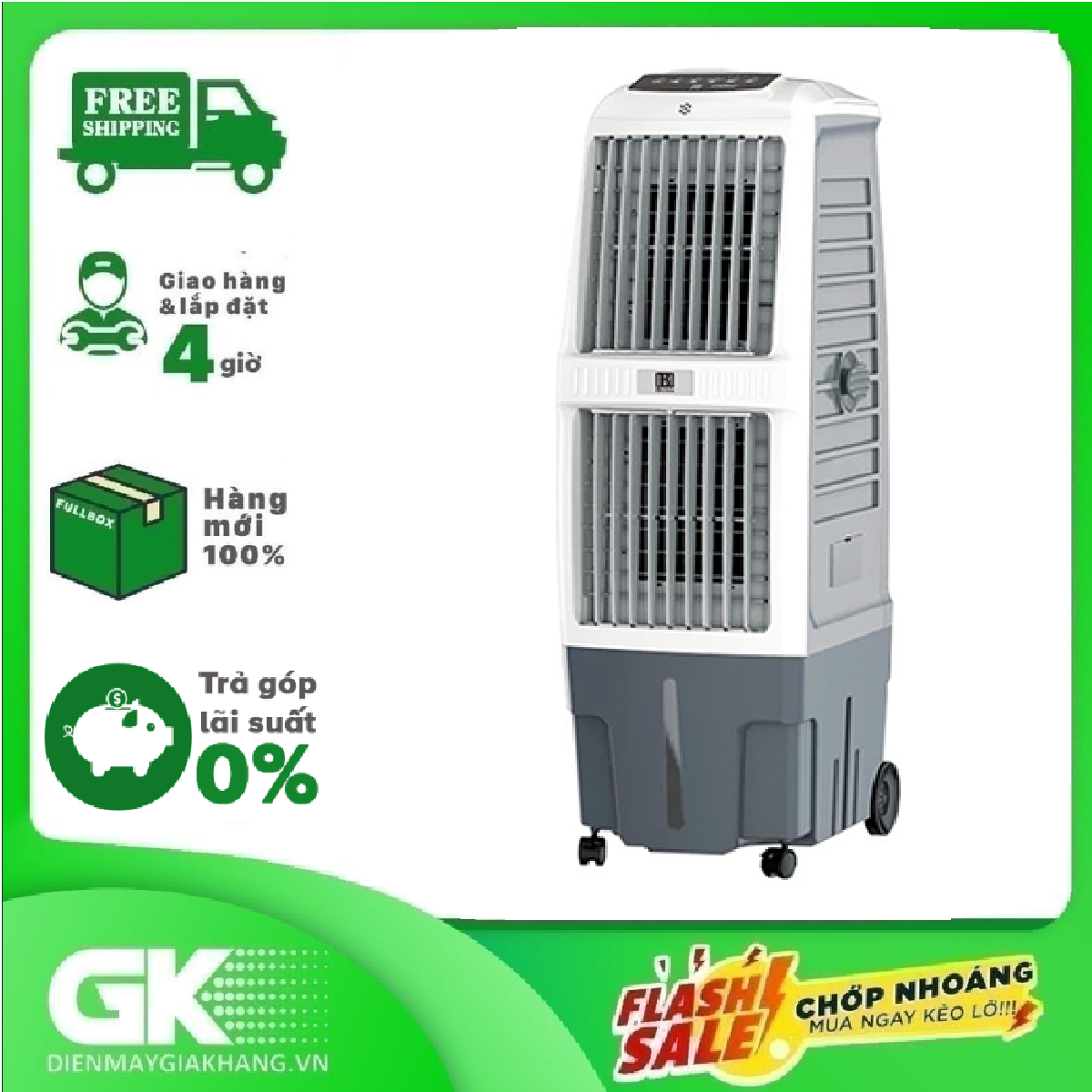 Quạt làm mát không khí boss feab-705-w - giao toàn quốc - freeship hcm