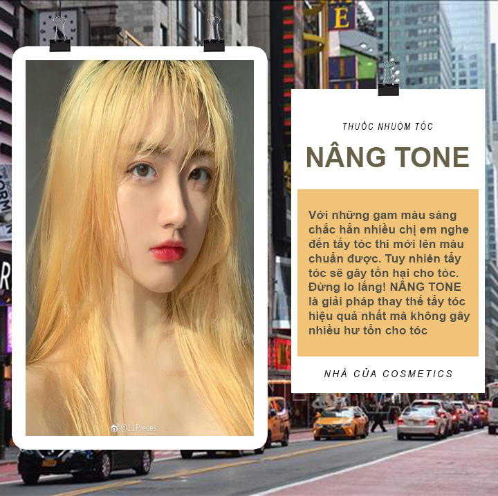 Thuốc nhuộm NÂNG TONE Tóc - Lên Tone Sáng Nhuộm Tóc Chuẩn Màu Tặng Kèm Trợ Nhuộm Oxy Bao Tay Mũ Chùm Ủ Tóc