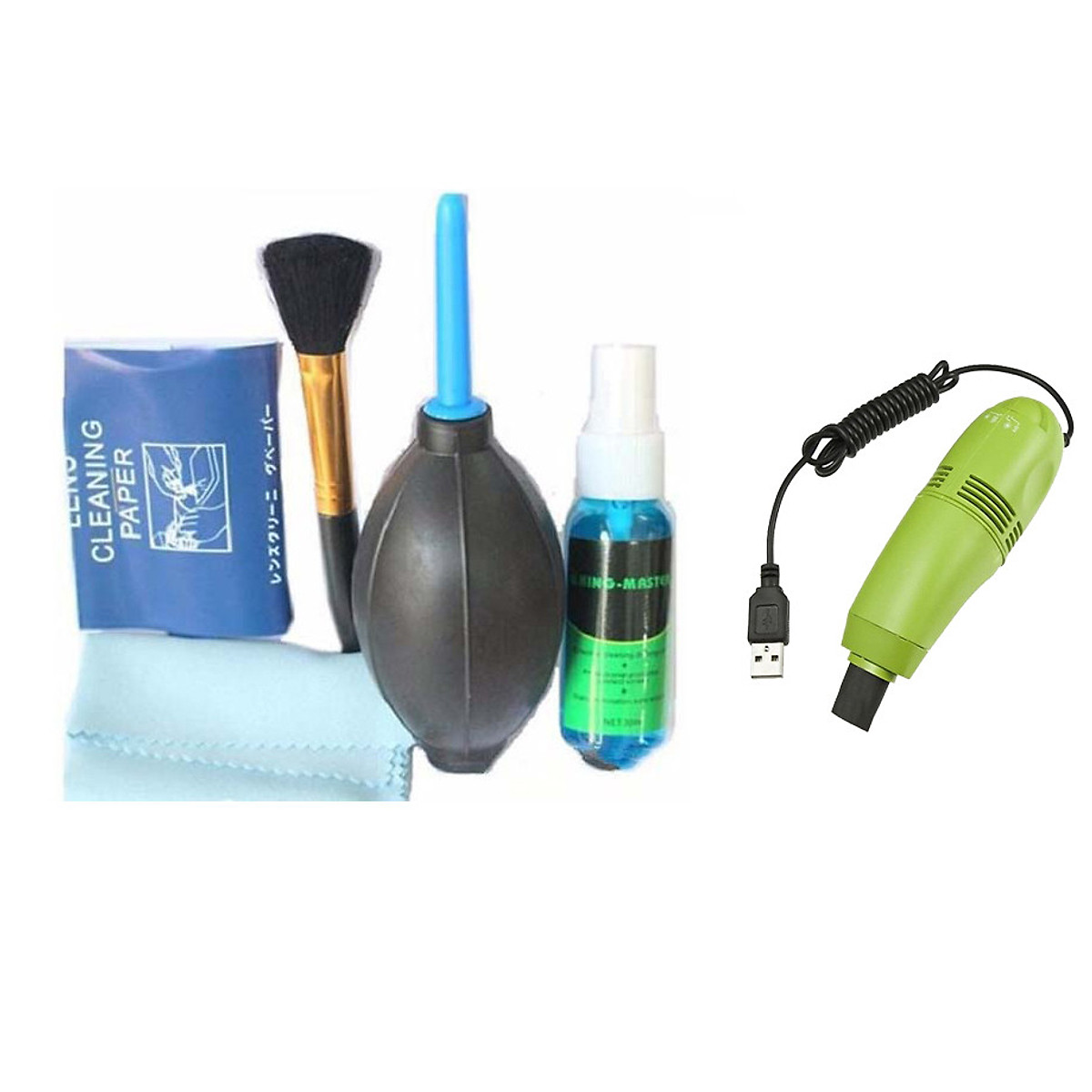 Bộ vệ sinh bàn phím,màn hình 6 món + tặng kèm hút bụi mini