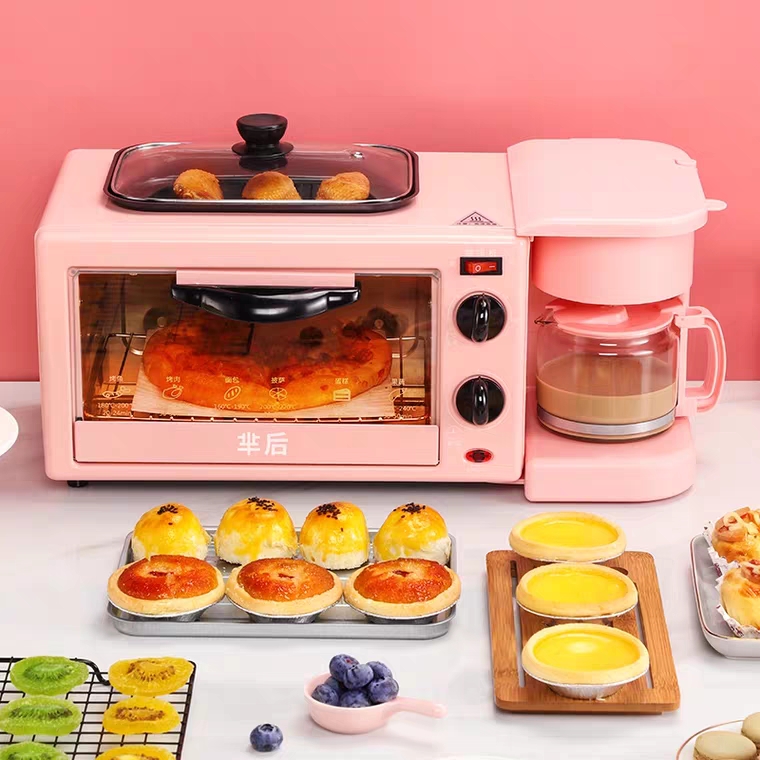 Lò nướng bánh - rán- pha cafe đa năng 3 in 1 bếp nướng điện