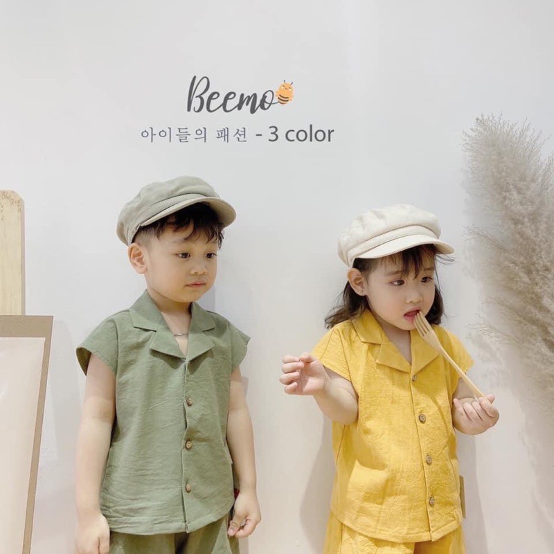 Bộ vest cộc tay cho bé trai bé gái