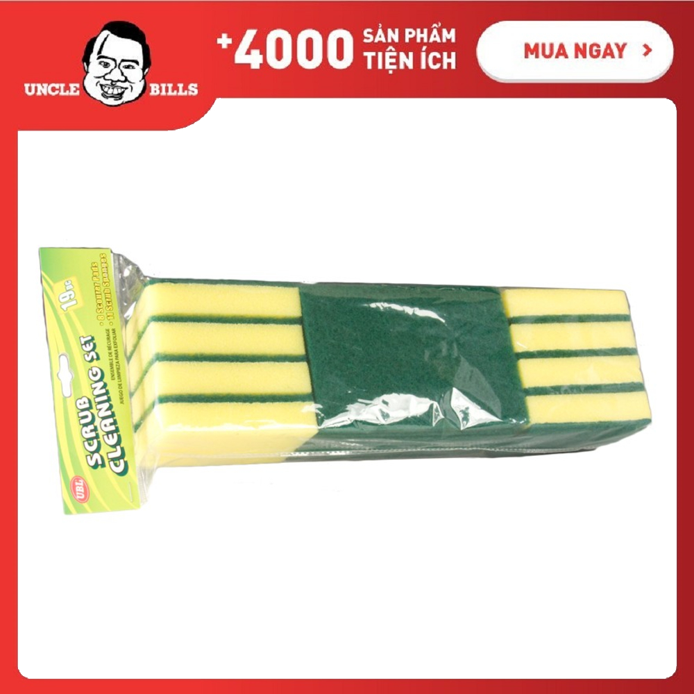 Bộ 19 miếng rửa chén bát uncle bills bc0072