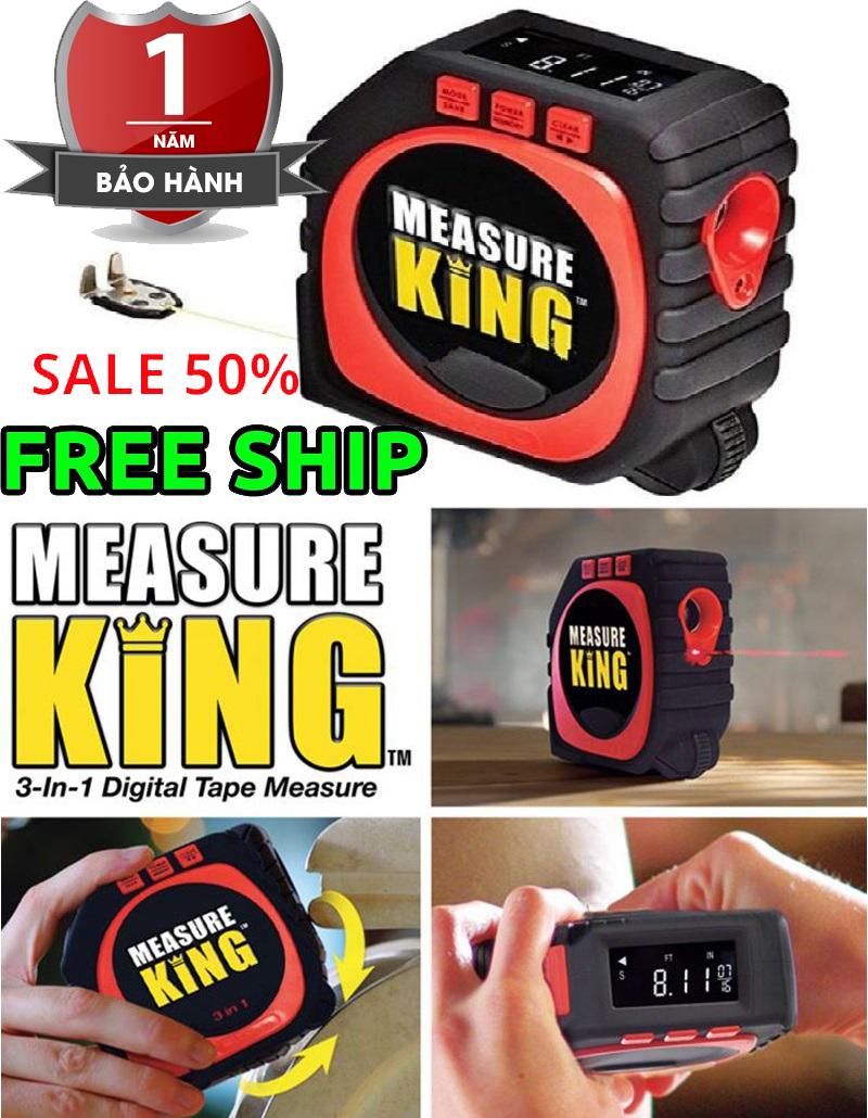 Thước đo điện tử | máy đo khoảng cách laser đa năng kĩ thuật số mesure king 3 trong 1, bh 1 đổi 1