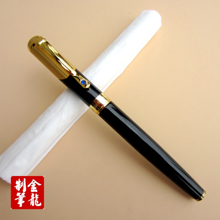 Bút Máy Viết Thư Pháp Ngòi cong 1.0mm Thân Kim Loại Mạ Vàng - QP08