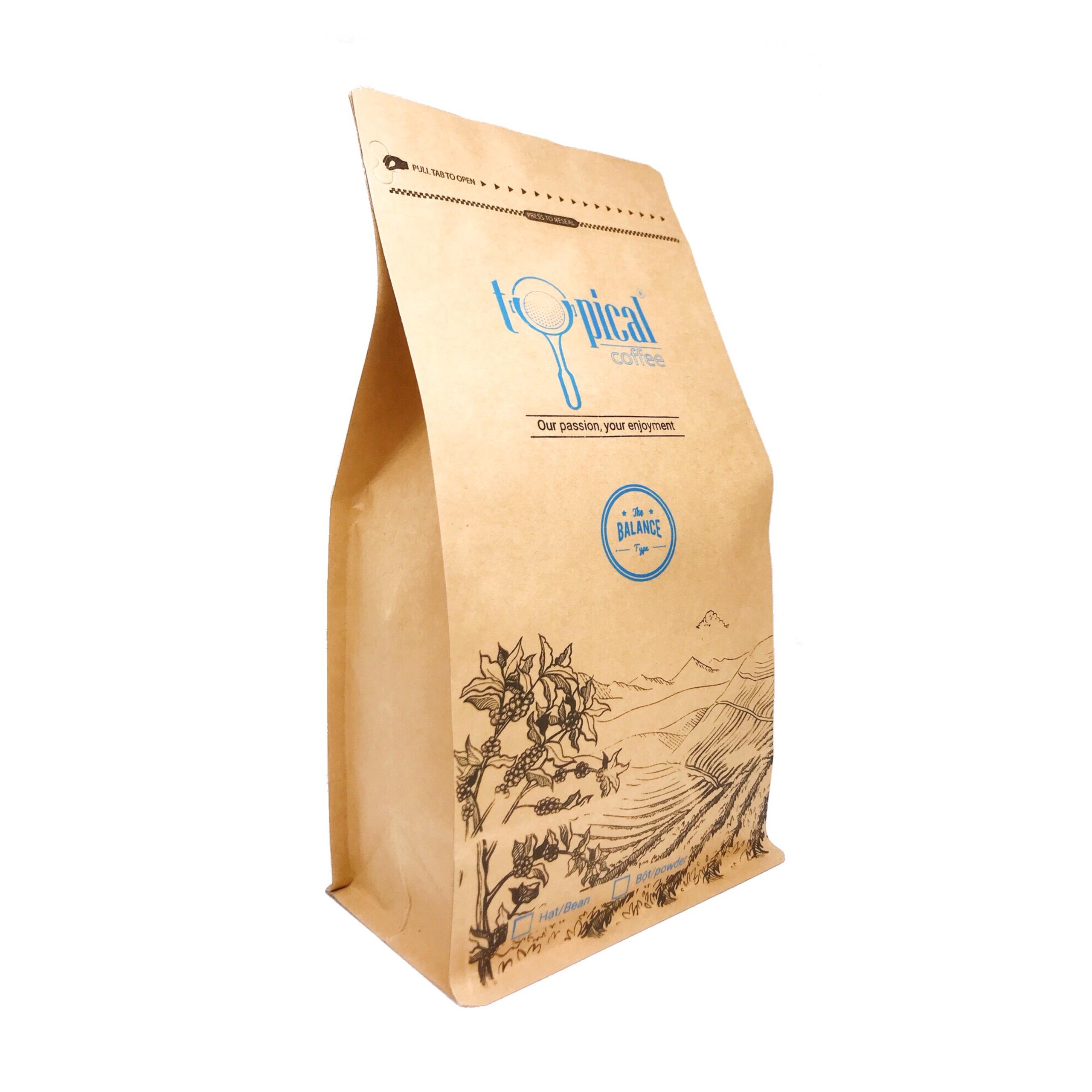 Cà phê hạt espresso - cafe hạt rang mộc nguyên chất balance 500g