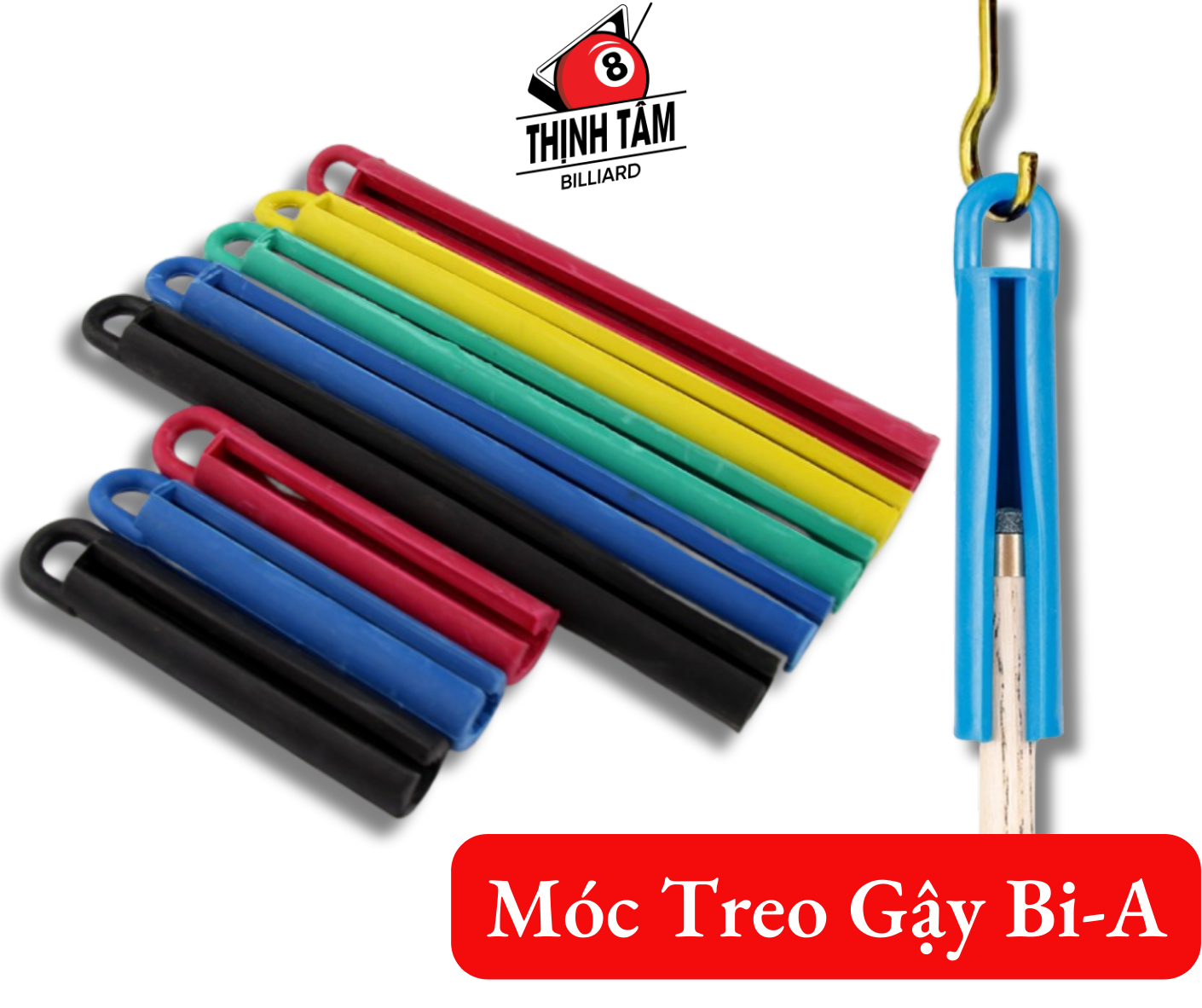 Móc treo gậy bida cao su bảo quản chống cong vênh