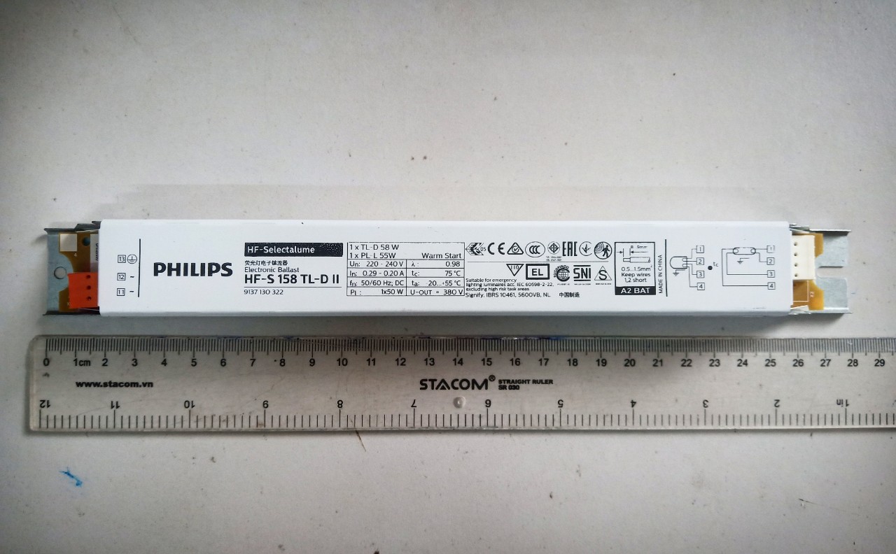 (SALE) Tăng phô Ballast Philips HF-S 158 cho bóng 55W
