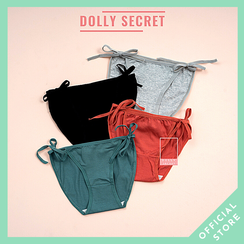 Quần lót nữ cotton dây sườn phong cách sexy gợi cảm DOLLY SECRET QL021-Kháng Khuẩn, Mềm Mại, Thoáng Khí, Chống Đổ Lông, Quần Sịp Nữ, Quần Chíp Nữ, Quần Xì Nữ