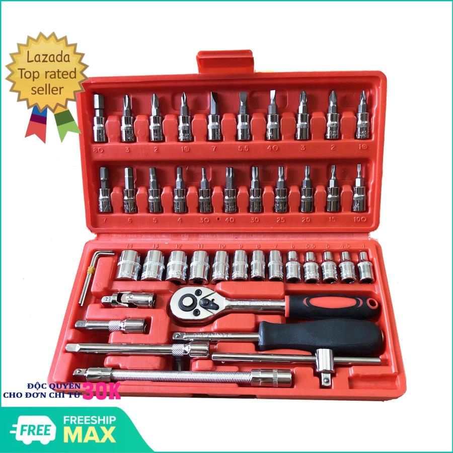 Bộ dụng cụ mở ốc, vít sửa chữa đa năng 46 chi tiết - Bộ dụng cụ mở bu lông ốc vít, bộ dụng cụ sửa chữa ô tô xe máy