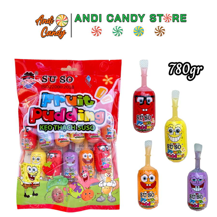 Kẹo Thạch Trái Cây Suso Fruit Pudding Phú Cường 780gr