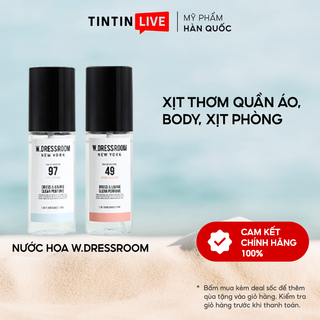Nước hoa xịt thơm W.Dressroom 70ml mùi 97 April Cotton season 2 Hàn Quốc