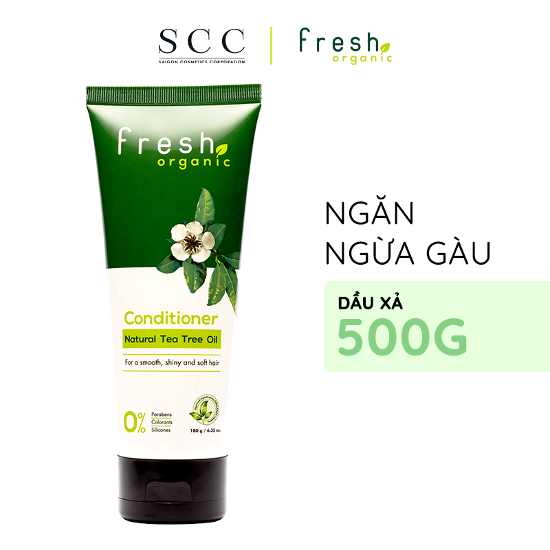Dầu xả Fresh Organic Ngăn ngừa gàu chiết xuất Tràm trà hữu cơ 180g