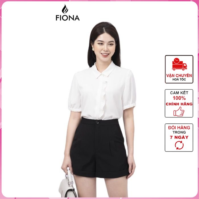 Áo sơ mi công sở nữ fiona bèo ngực, tay lỡ dáng suông màu trắng mã f551200