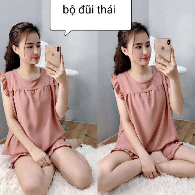 Set Bộ quần áo nữ, Bộ đũi thái cao cấp, Chất liệu đũi thái cao cấp mềm, mịn ,mát ,sóng vải