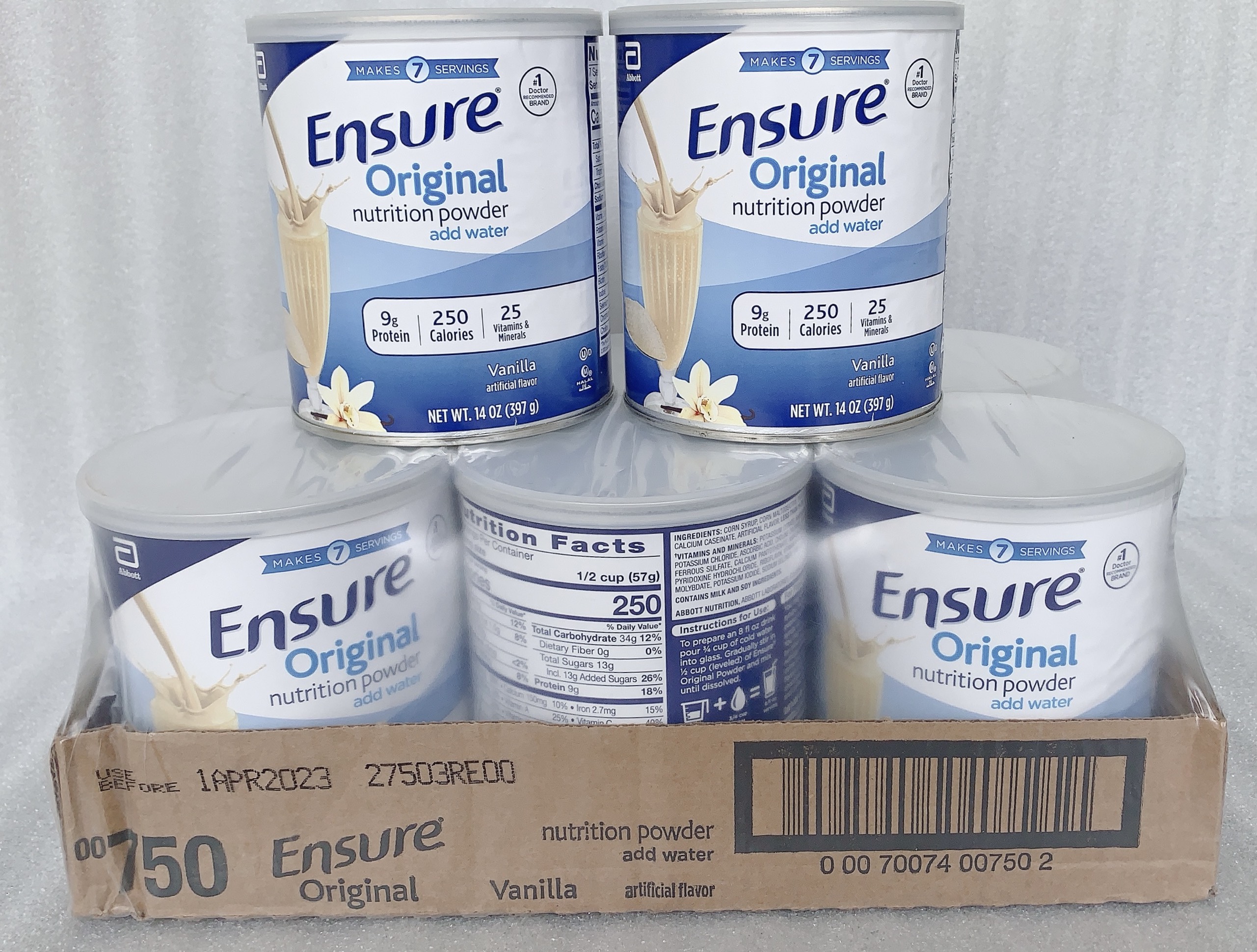 Lốc 6 Hộp Sữa Bột Ensure Original Nutrition Powder 397g Vị Vani Của Mỹ