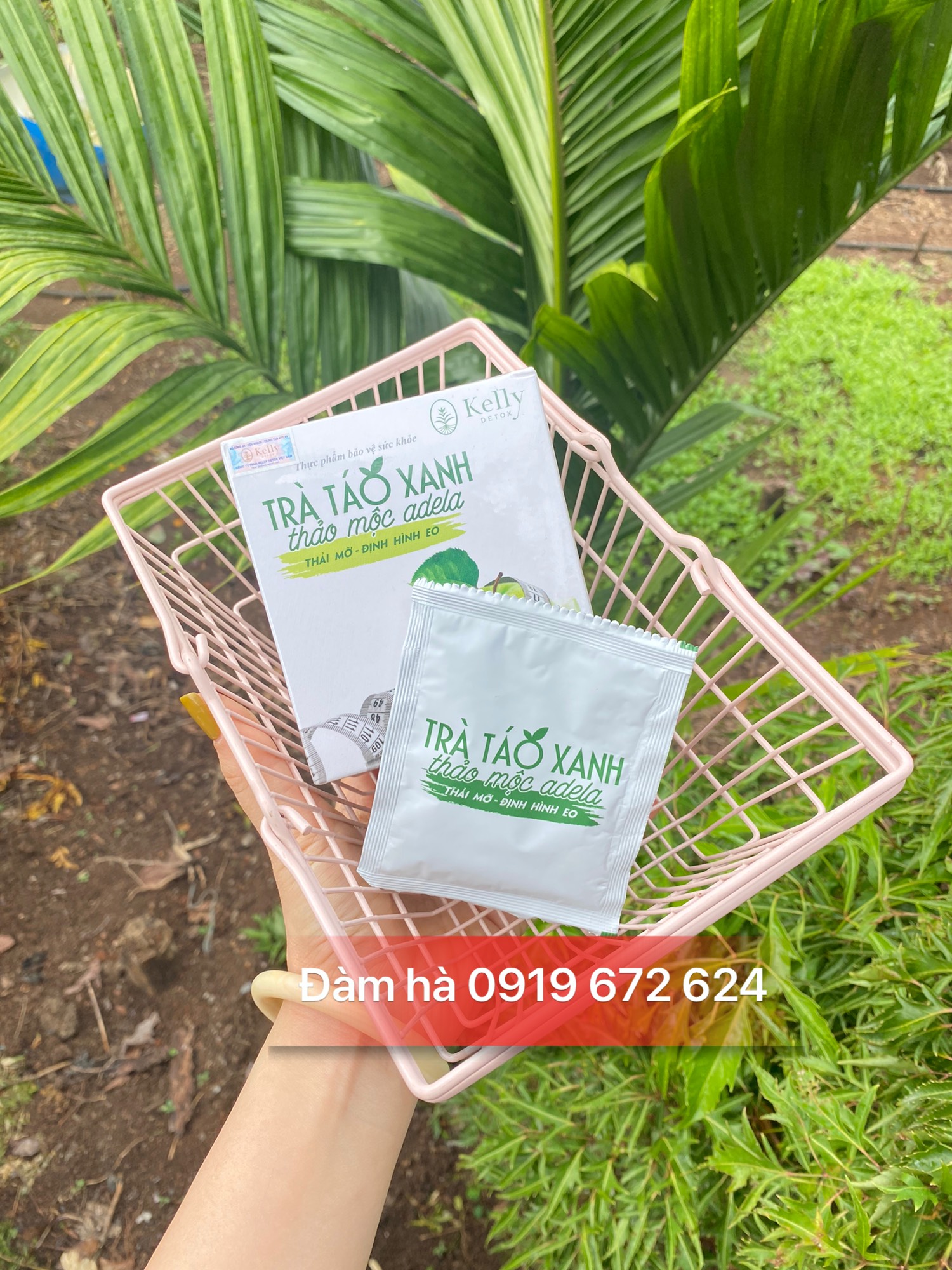 Trà Táo Xanh giảm cân kelly detox Thảo Mộc Adela Giảm Cân Thải Mỡ An Toàn Hiệu Quả