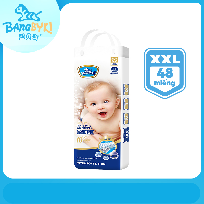 Tã/Bỉm quần Bangbyki siêu mềm mại đủ size cho bé