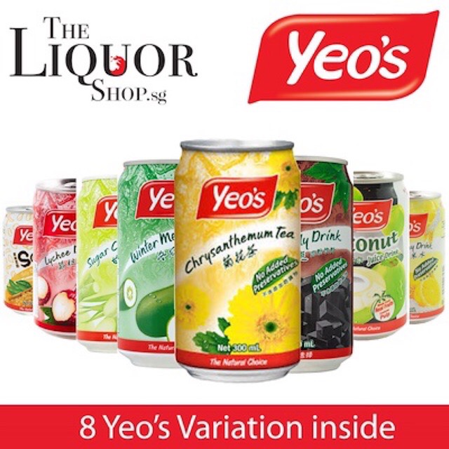Thùng 24 lon yeo’s đủ vị