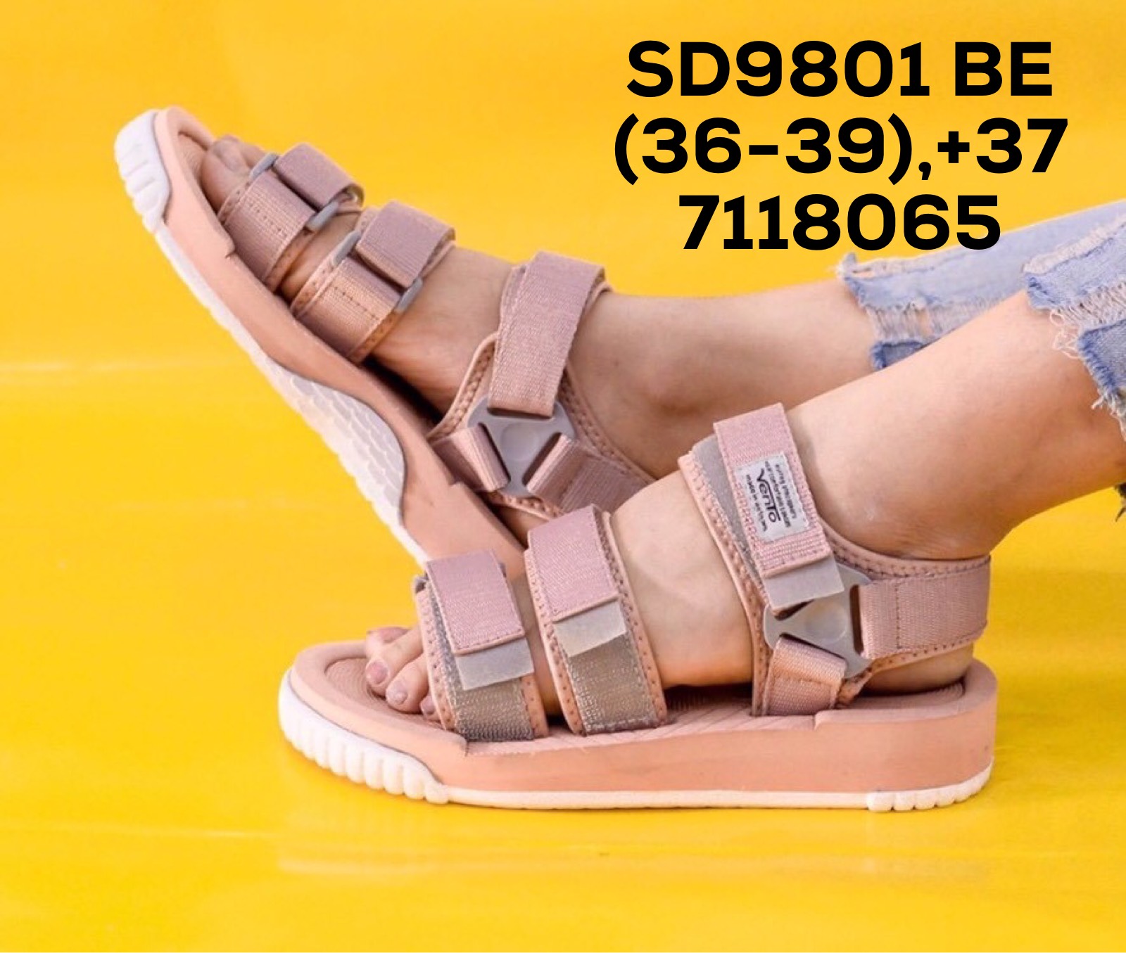 Giày sandal vento nữ chính hãng sd9801 be