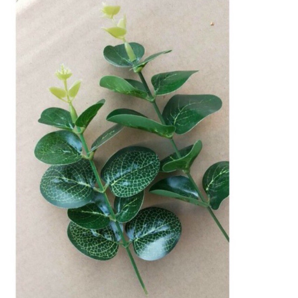 Cành lá táo 1 nhánh điểm hoa sáp hoa lụa