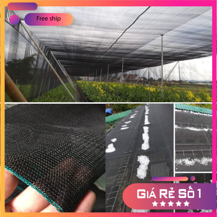 Lưới dệt kim 2 màu xanh, màu đen lưới che nắng nhập khẩu Đài Loan khổ 2m 70% che nắng. Tính theo mét tới, Phân tán hạt mưa, Chống côn trùng, che lan, che vườn độ bền 8-10 năm