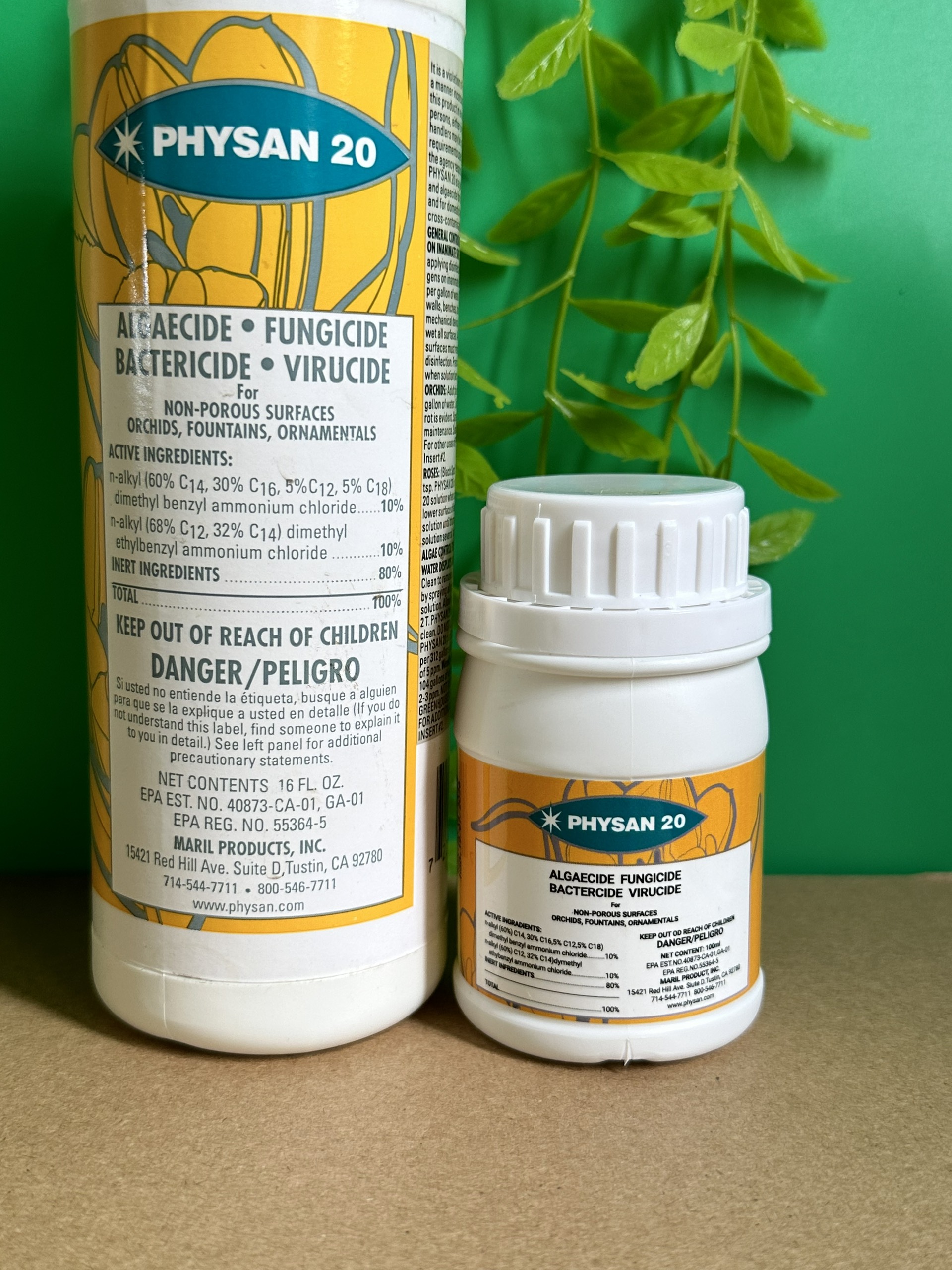 Physan 20 Mỹ 100ml hàng nhập nguyên chai dùng để sát khuẩn, diệt thối nhũn và diệt nấm bệnh dành cho hoa lan cây cảnh