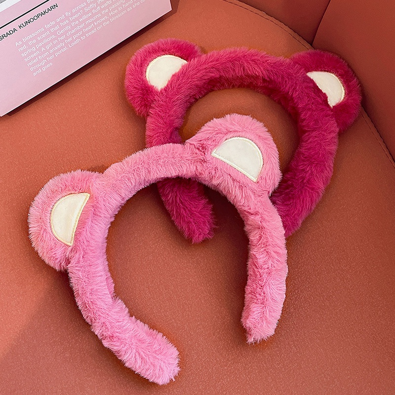 Cài tóc , băng đô , bờm tóc tai gấu hồng cute