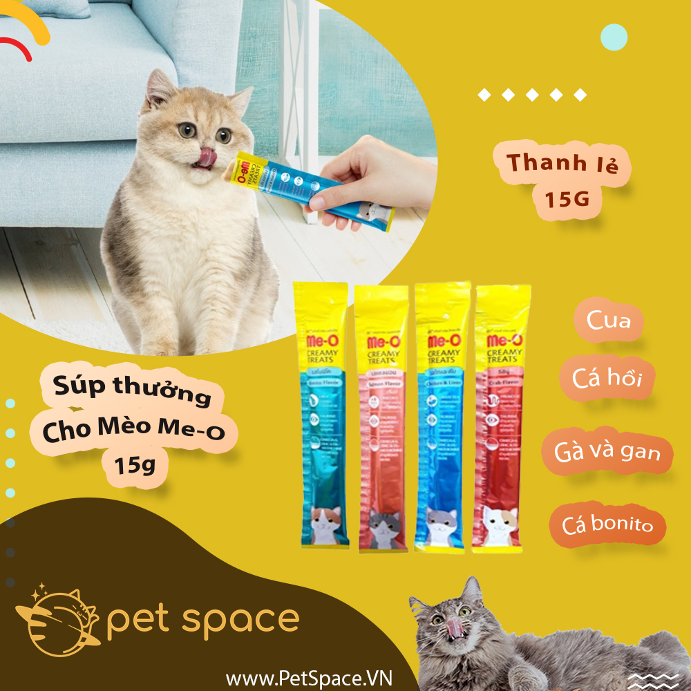 Súp thưởng cho mèo Me-O Creamy Treats thanh lẻ 15g