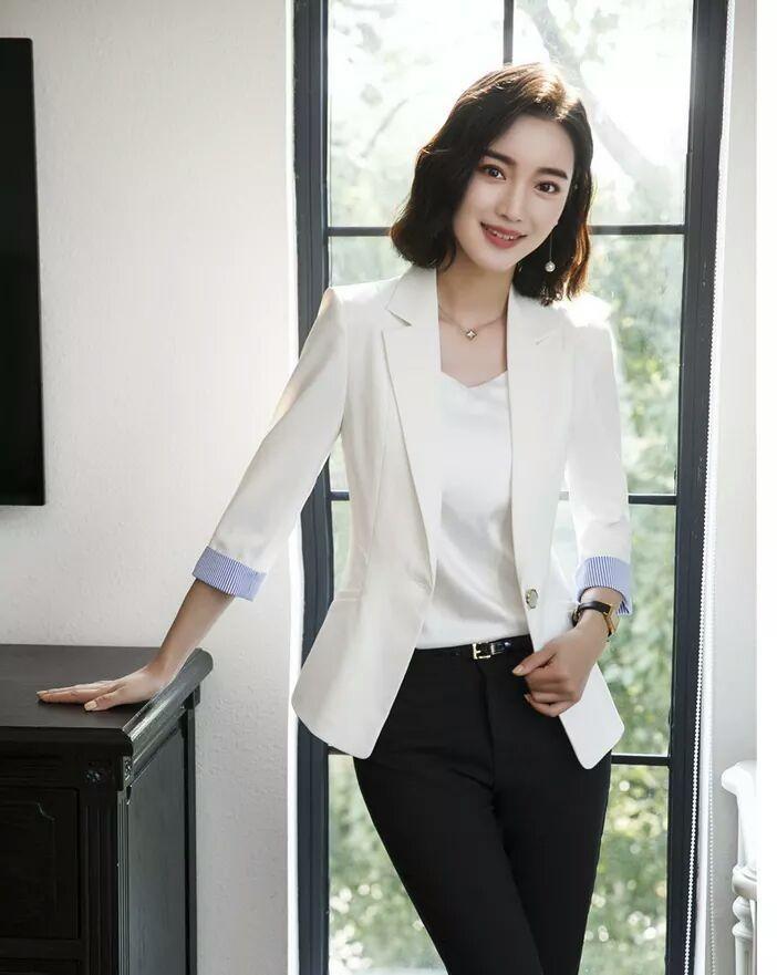 Vest nữ thanh lịch blazer phối sọc