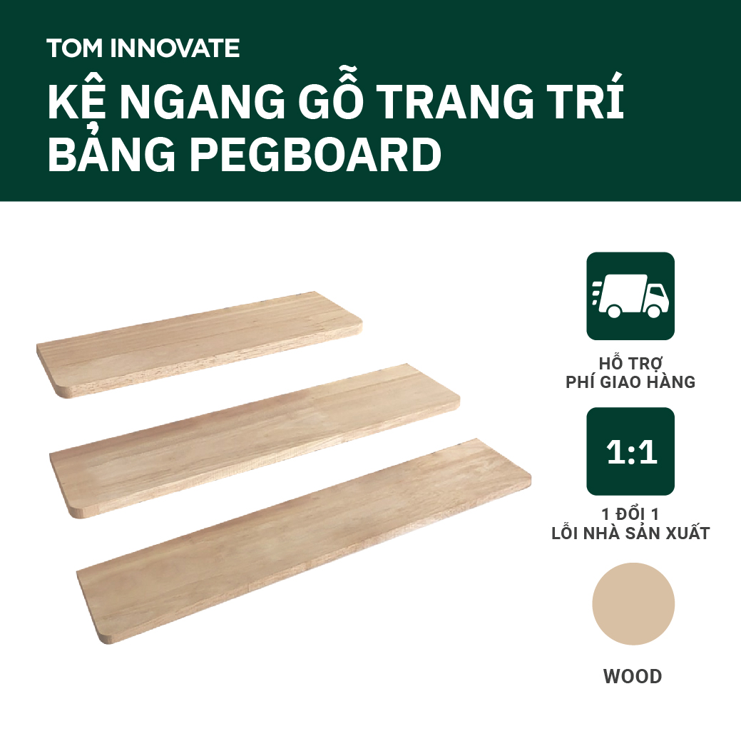 Phụ kiện bằng gỗ dành cho bảng cài Pegboard