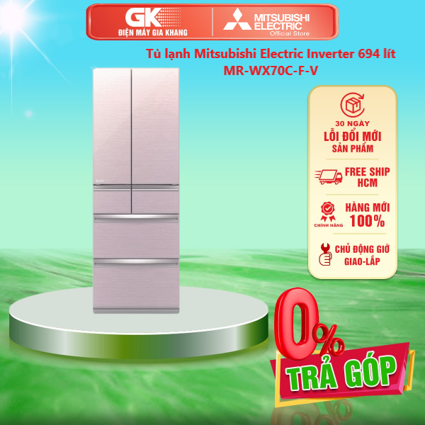 Tủ lạnh mitsubishi electric 694 lít mr-wx70c-f-v - giao toàn quốc - freeship hcm