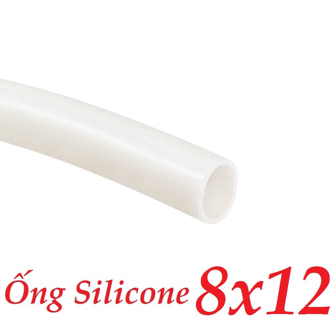 Ống silicone 8*12mm chịu nhiệt 300 độ C, dầu, hóa chất