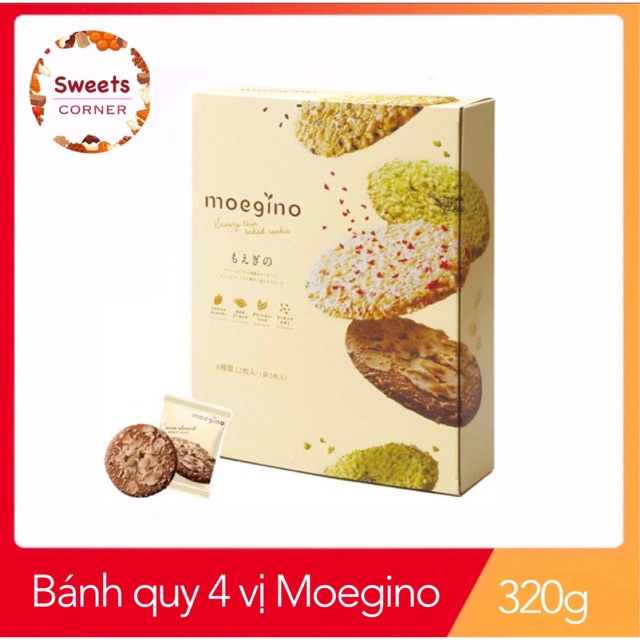 Bánh quy Moegino Nhật Bản 4 vị ( 2 loại ) - 320g