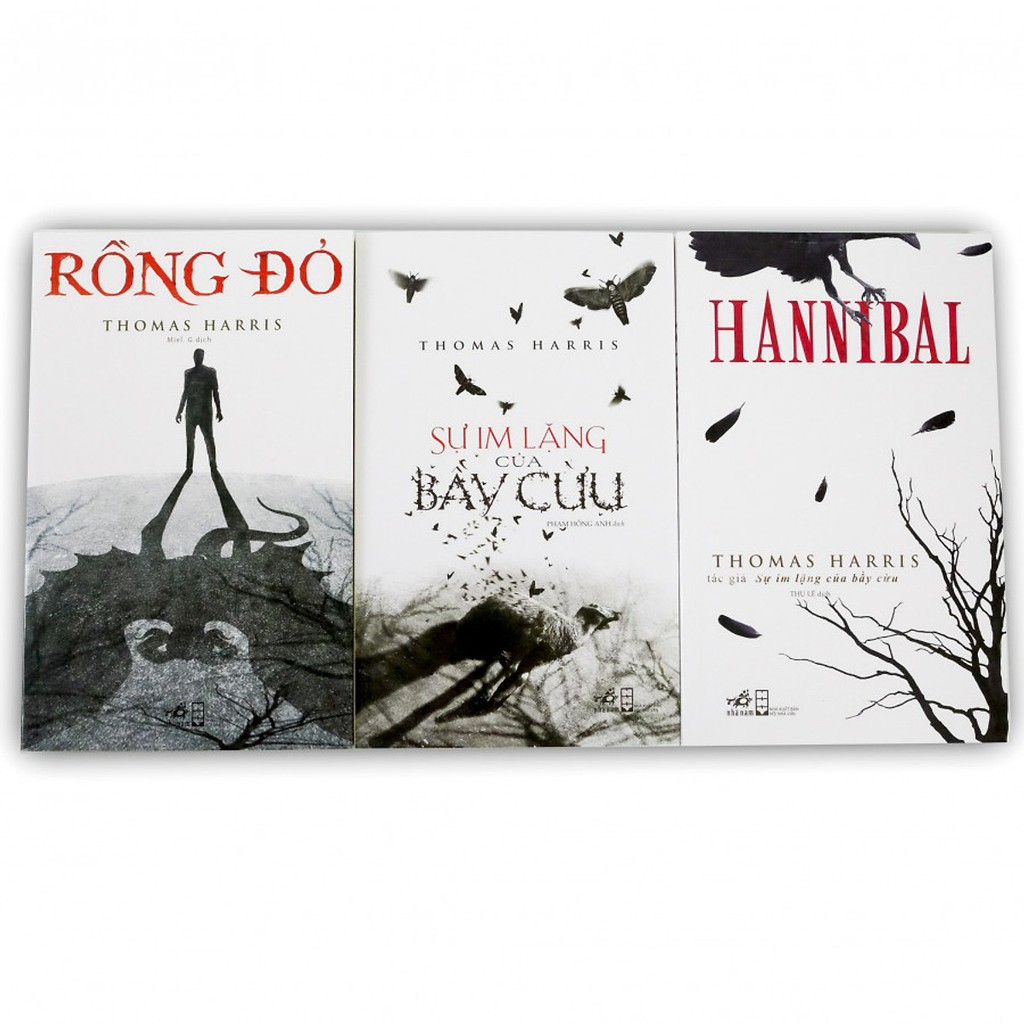 Sách - combo 3 cuốn: sự im lặng của bầy cừu, rồng đỏ, hannibal