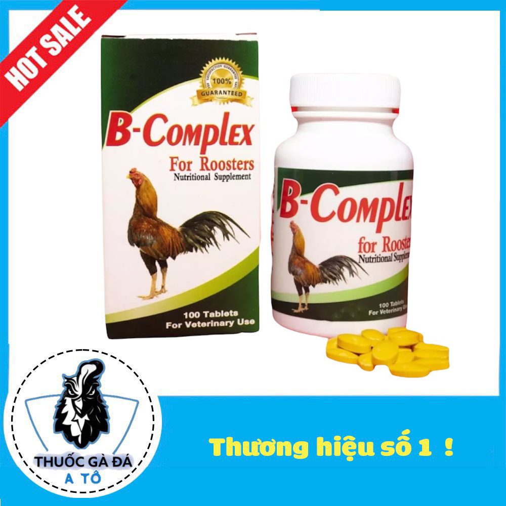 B - complex-1 hộp 100 viên nở khung xương, nở cơ cho gà đá